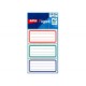 Etiquettes scolaires 35x75mm, lignes bleues