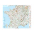 France Routi&egrave;re Carte murale plastifi&eacute;e