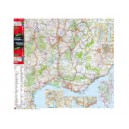 France 1/4 Sud-Est Carte murale plastifi&eacute;e