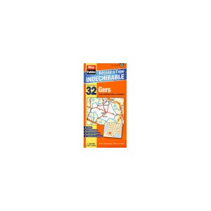 Gers (32) Carte Administrative et Routi&egrave;re