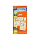 Loire (42) Carte Administrative et Routi&egrave;re