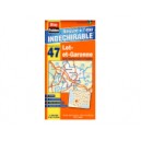 Lot-et-Garonne (47) Carte Administrative et Routi&egrave;re