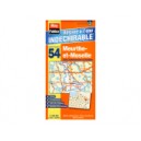 Meurthe-et-Moselle (54) Carte Administrative et Routi&egrave;re