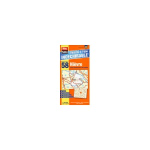 Ni&egrave;vre (58) Carte Administrative et Routi&egrave;re