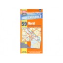 Nord (59) Carte Administrative et Routi&egrave;re