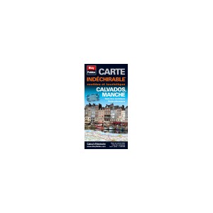 Calvados, Manche, Carte routi&egrave;re et touristique