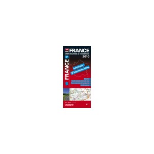 2010 France carte routi&egrave;re et touristique Ind&eacute;chirable