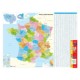 France administrative : Régions, Départements, Cantons. Carte murale plastifiée