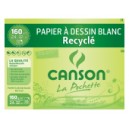 Pochette Papier &agrave; Dessin Recycl&eacute; blanc 24 x 32 cm 160g - Canson