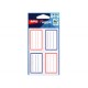 Etiquettes scolaires 36x56mm, lignes bleues ou rouges
