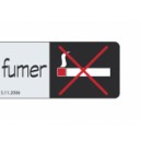 Plaque 'd&eacute;fense de fumer' 170X45