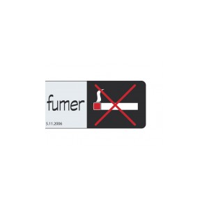Plaque 'd&eacute;fense de fumer' 170X45