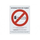 Plaque alu 1mm 'interdiction de fumer' 210x150mm