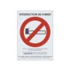 Plaque alu 1mm 'interdiction de fumer' 210x150mm
