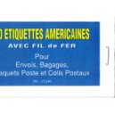 Etiquettes 63x125mm avec fil de fer Exp/Destinataire en carnet