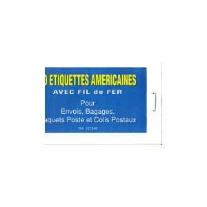 Etiquettes 63x125mm avec fil de fer Exp/Destinataire en carnet