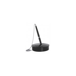 SOCLE+STYLO A BILLE CHAINETTE NOIR