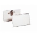 BADGE PVC 50X90MM A EPINGLE + PINCES